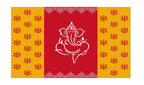 5x8 Feet Fabric Reusable Lord Ganesha Backdrop Banner for Wedding, Housewarming, Any ausipious occaions or pooja (1102)