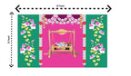 5x8 Feet Fabric Reusable Lord Krisha's Backdrop Banner for Janmashtami, Baby Shower or any Auspicious Occasions or pooja (1126)