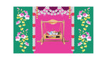 5x8 Feet Fabric Reusable Lord Krisha's Backdrop Banner for Janmashtami, Baby Shower or any Auspicious Occasions or pooja (1126)