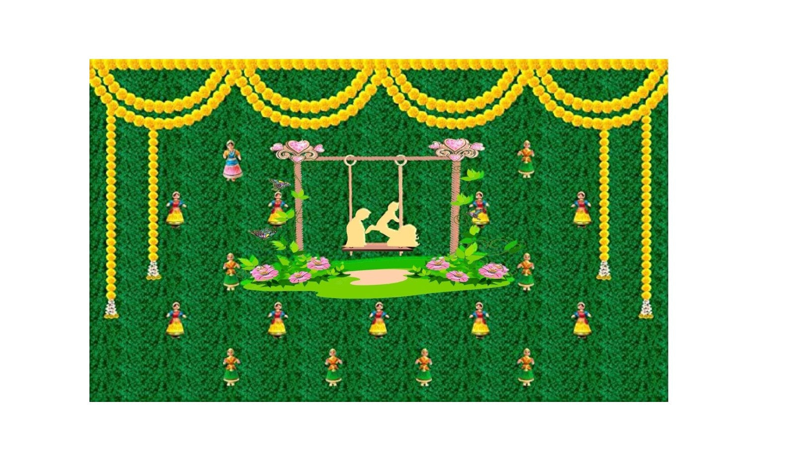 5x8 Feet Fabric Reusable Backdrop Banner for Baby shower (1128)