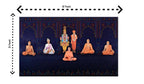 5x8 Feet BAPS Sanstha Swaminarayan Bhagwan Design Fabric Backdrop Banner for Pooja Decoration  (1172)