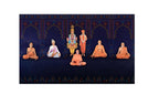 5x8 Feet BAPS Sanstha Swaminarayan Bhagwan Design Fabric Backdrop Banner for Pooja Decoration  (1172)