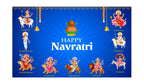 5x8 Feet Fabric Reusable  Happy Navratri Backdrop Banner for Navratri  or Durga Puja Festival