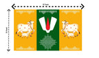 5x8 Feet Fabric Reusable Lord Venkateswara or Balaji Namam Backdrop Banner for South Indian Occasions like South indian Wedding, Pooja (1221)
