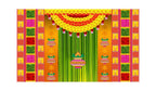 5x8 Feet Fabric Reusable Backdrop Banner for Wedding, Housewarming, any Auspicious Occasions or pooja (1225)
