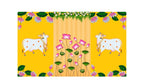 Traditional Pichwai Backdrop for Diwali, Wedding, Housewarming - 5 x 8 Feet Fabric Backdrop (1119)