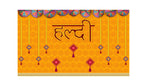 5x8 Feet Fabric Reusable Haldi Ceremony Backdrop Banner (1293)