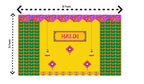 5x8 Feet Fabric Reusable Haldi Ceremony Backdrop Banner (1335)