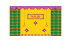 5x8 Feet Fabric Reusable Haldi Ceremony Backdrop Banner (1335)