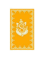 8x5 Feet Fabric Reusable Lord Ganesha Backdrop Banner for Wedding, Housewarming, Any ausipious occaions or pooja (AS1098)