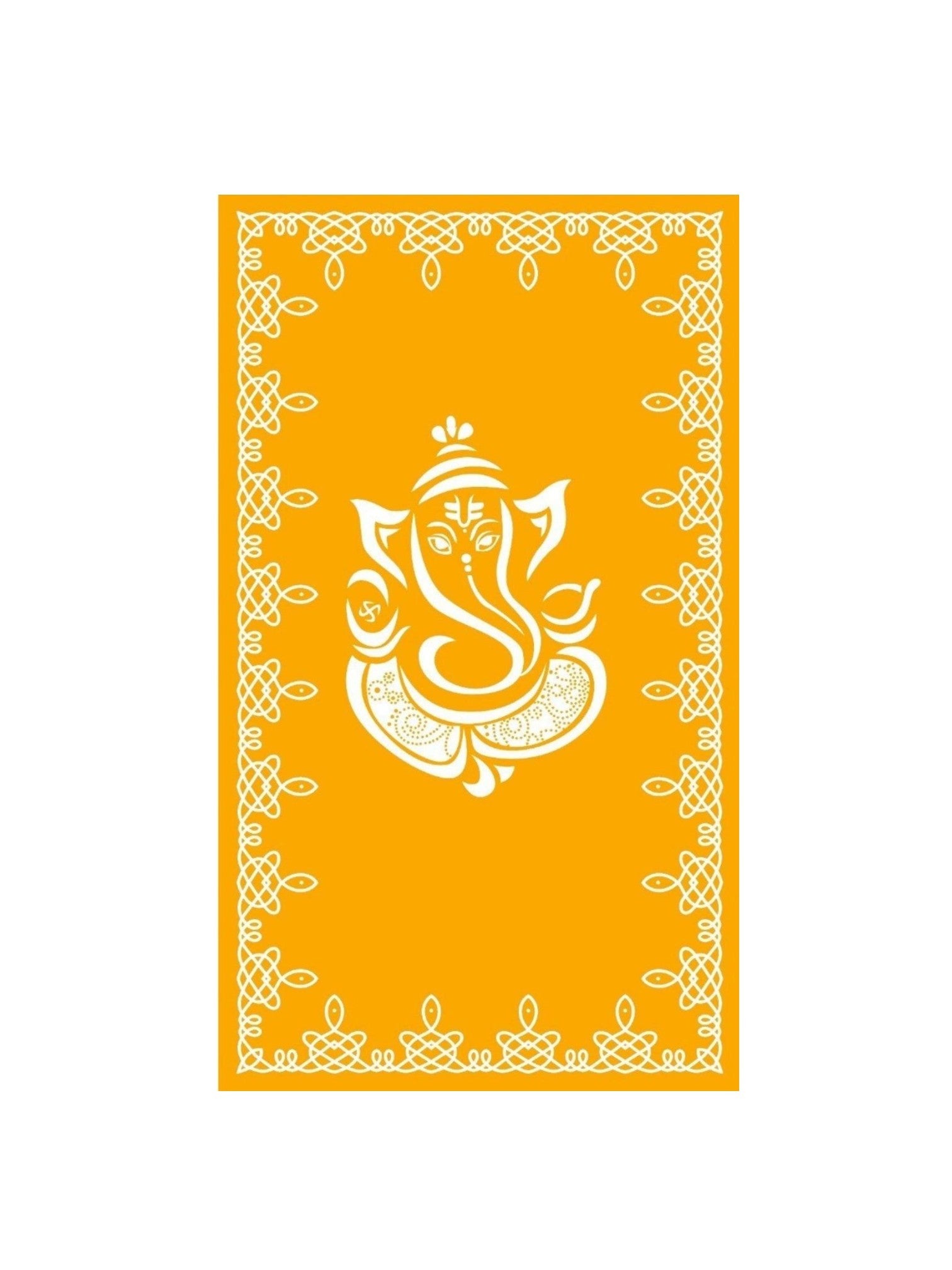 8x5 Feet Fabric Reusable Lord Ganesha Backdrop Banner for Wedding, Housewarming, Any ausipious occaions or pooja (AS1098)
