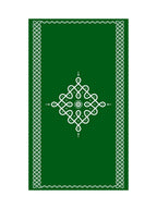 8x5 Feet Fabric Reusable Muggu or Kolam Backdrop Banner for Wedding, Seemantham Ceremony, Housewarming, any Auspicious occasions or pooja (AS1117)