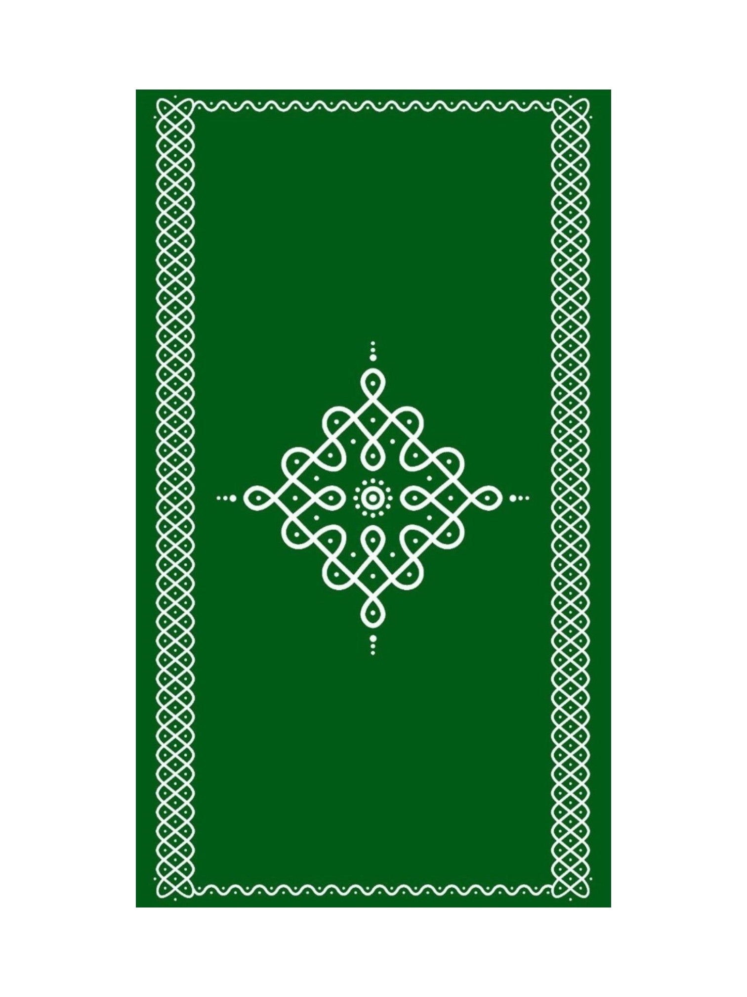 8x5 Feet Fabric Reusable Muggu or Kolam Backdrop Banner for Wedding, Seemantham Ceremony, Housewarming, any Auspicious occasions or pooja (AS1117)