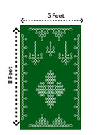 8x5 Feet Fabric Reusable Muggu or Kolam Backdrop Banner for Wedding, Housewarming, any Auspicious occasions or pooja (AS1129)