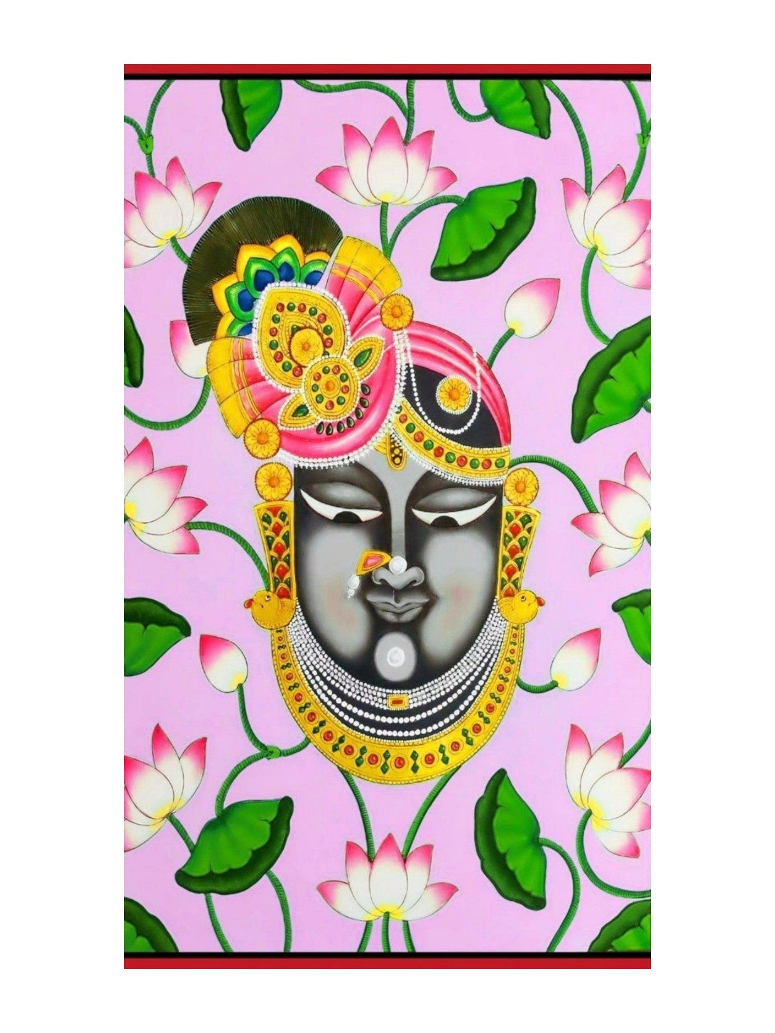 8x5 Feet Fabric Reusable Lord Krisha's Backdrop Banner for Janmashtami, Baby Shower or any Auspicious Occasions or pooja