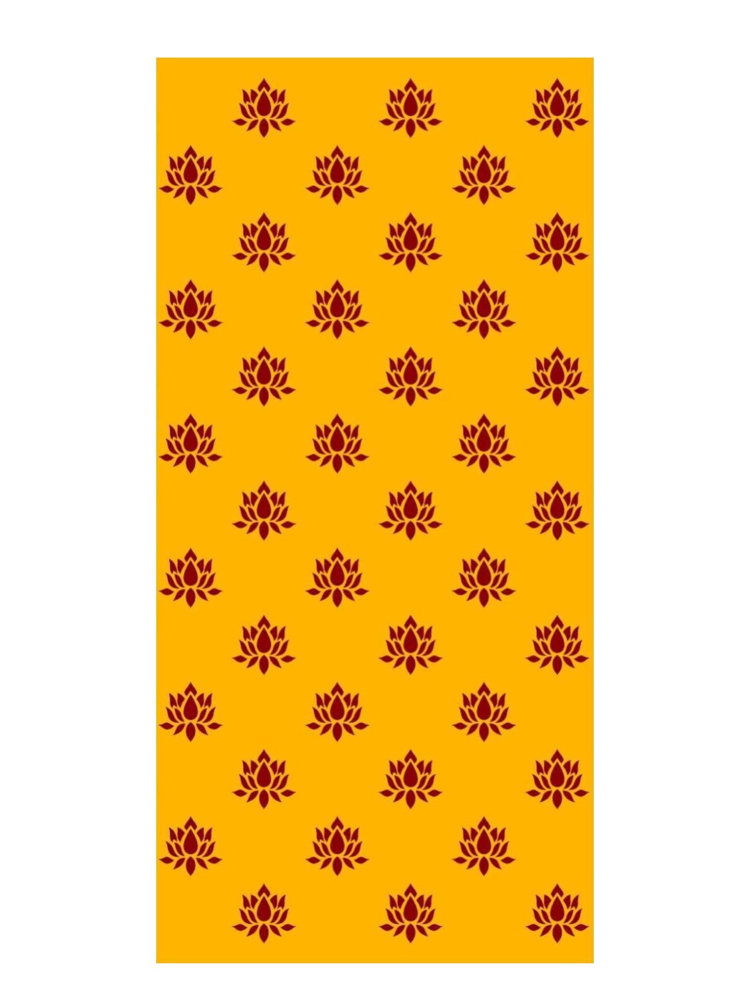 8x5 Feet Fabric Reusable Big Lotus Backdrop Banner for Wedding, Seemantham Ceremony, Housewarming, any Auspicious occasions (AS1382)