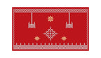 5x8 Feet Fabric Reusable Muggu or Kolam Backdrop Banner for Wedding, Seemantham Ceremony,Housewarming, any Auspicious occasions or pooja (AS1404)