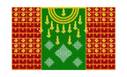 Traditional Indian Backdrop for Diwali, Wedding, Housewarming - 5 x 8 Feet Fabric Backdrop (AS1436)