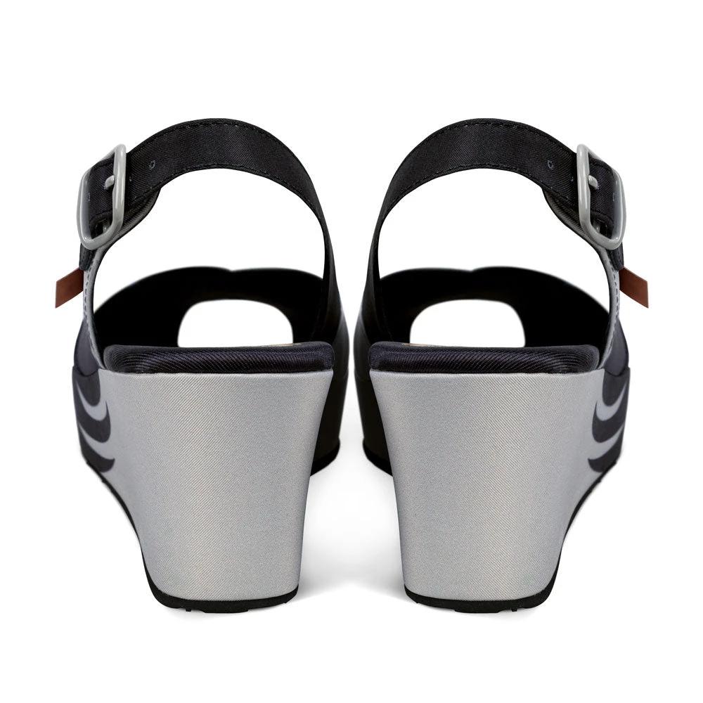 Chocolaticas® Black Birds Women's Sandal by Hot Chocolate Design