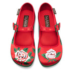 Chocolaticas® Blossom Shine Women's Mary Jane Flat by Hot Chocolate Design