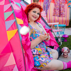 8-Bit A-Frames Fit & Flare Dress in Pretty Pastel by Blue Platypus Clothing