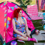 8-Bit A-Frames Fit & Flare Dress in Pretty Pastel by Blue Platypus Clothing