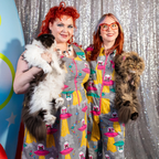 Cats in Space Jumpsuit in Asteroid Field by Blue Platypus Clothing
