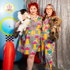 Cats in Space Jumpsuit in Asteroid Field by Blue Platypus Clothing