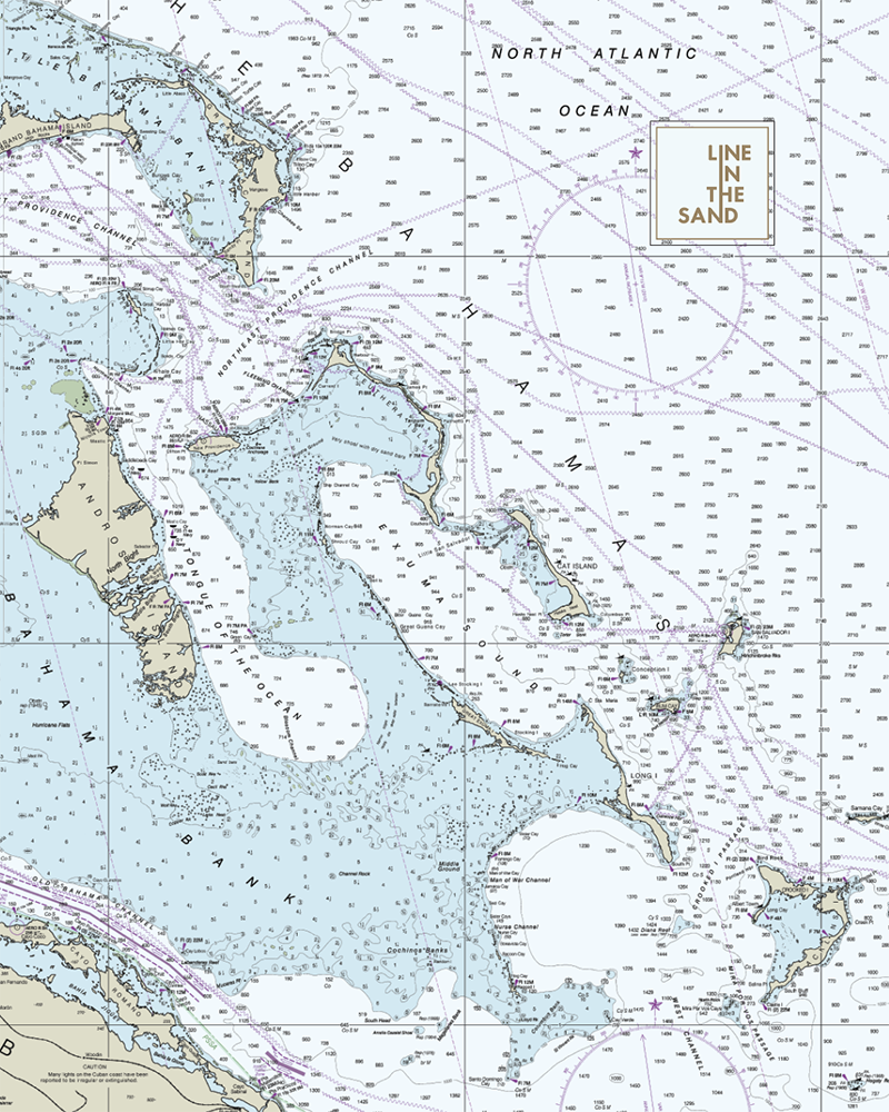 Nautical Chart Solar Gaiter by Line In The Sand Swim
