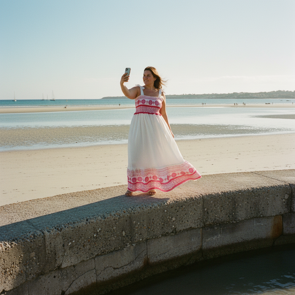 Sweet Bandage Slip Boho Print Dress in Red and White [Available in M-L]