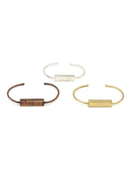 Bar Brushed Metal Cuff by Fair Anita