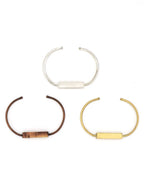 Bar Brushed Metal Cuff by Fair Anita