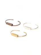 Bar Brushed Metal Cuff by Fair Anita