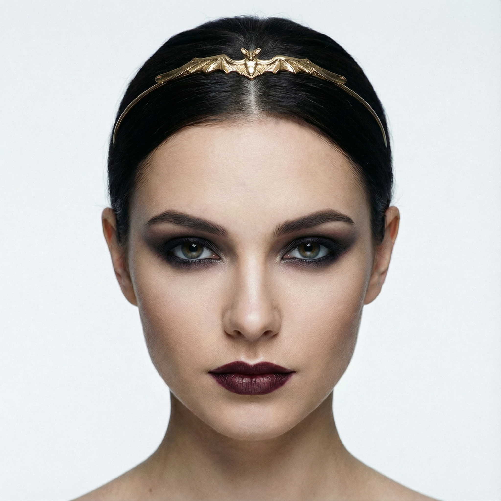 Bat Power Headband Tiara in Silver or Gold | Spooky Headwear Accessory | Halloween, Goth Hairpiece