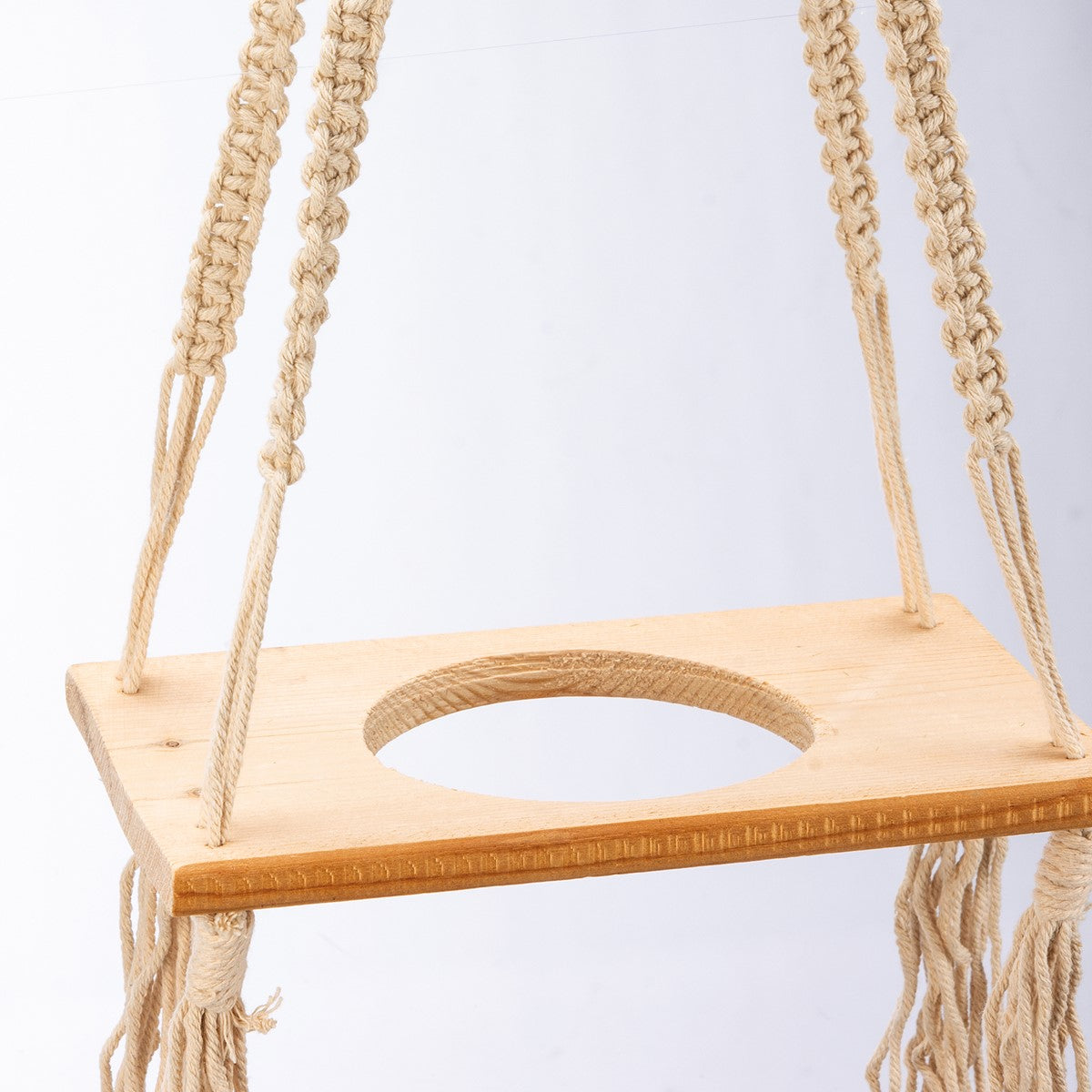 Beaded Rectangle Plant Hanger | Hanging Plant Pot Holder | 31"