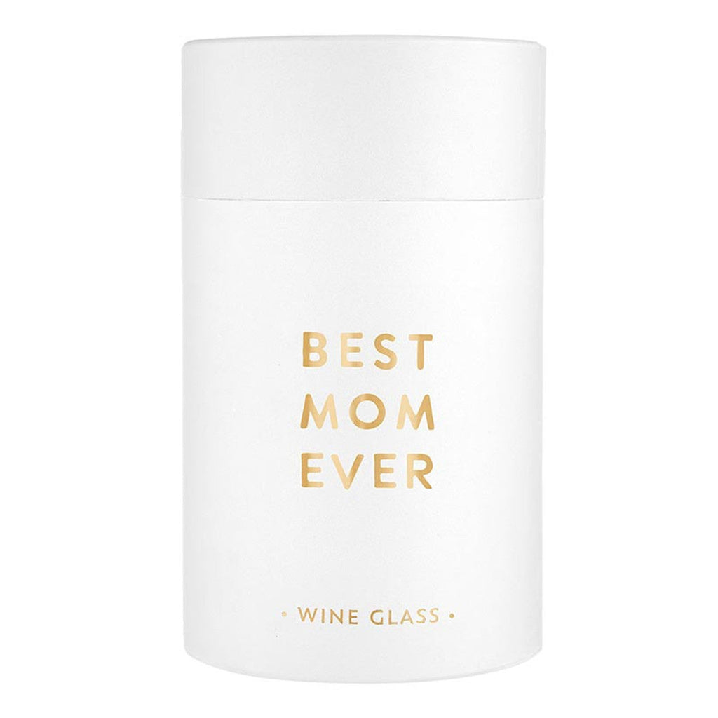 Best Mom Ever Stemless Wine Glass | Crystal Clear Drinkware Gift For Mother's Day | 17 oz