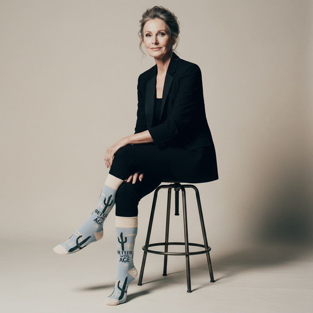 Better With Age Socks | Cactus Plants Illustration