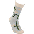 Better With Age Socks | Cactus Plants Illustration by The Bullish Store