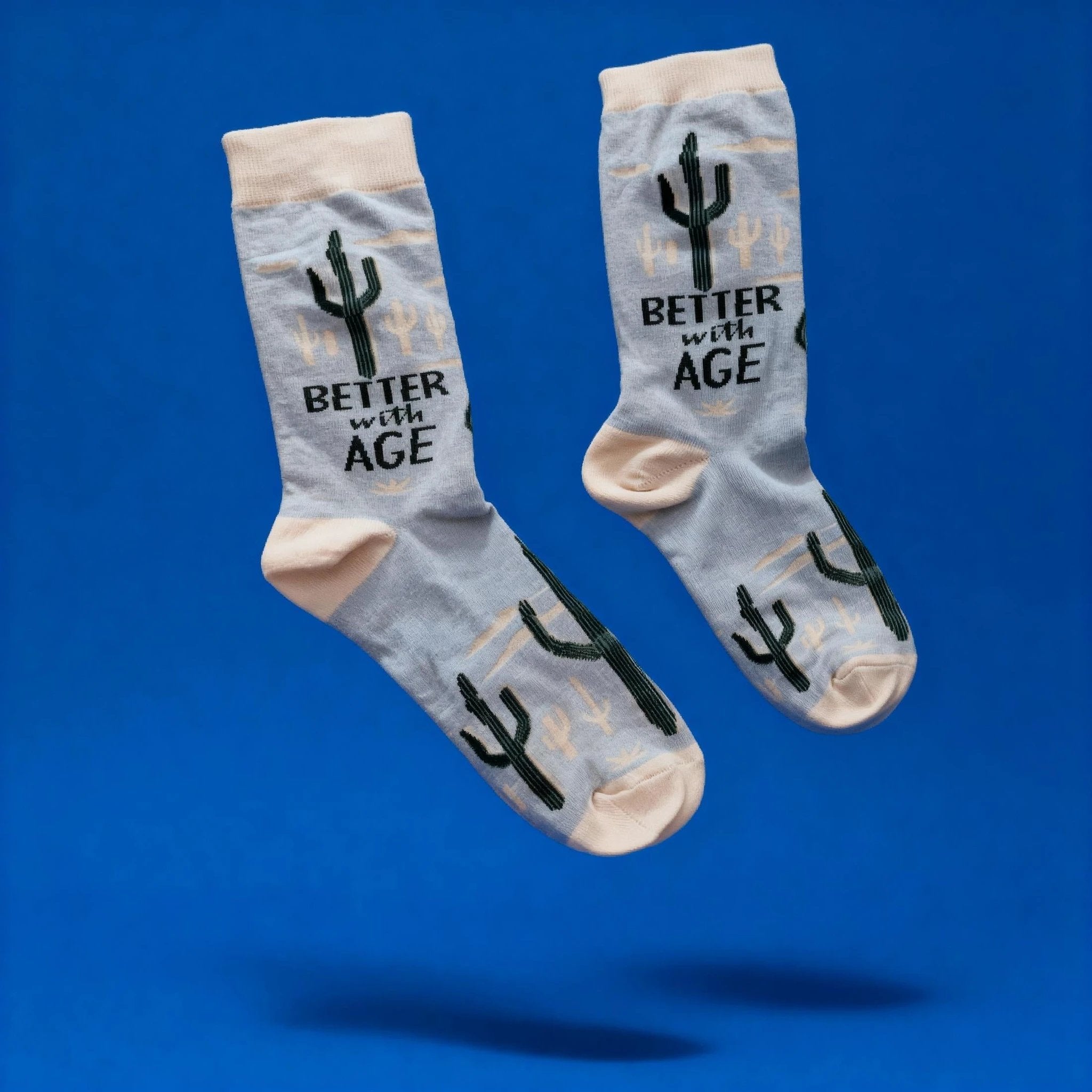 Better With Age Socks | Cactus Plants Illustration by The Bullish Store