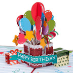 Happy Birthday Balloons Pop Up Card by Paper Love