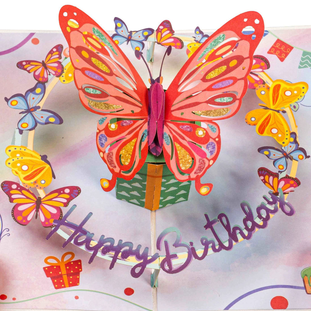 Birthday Butterfly Pop Up Card by Paper Love