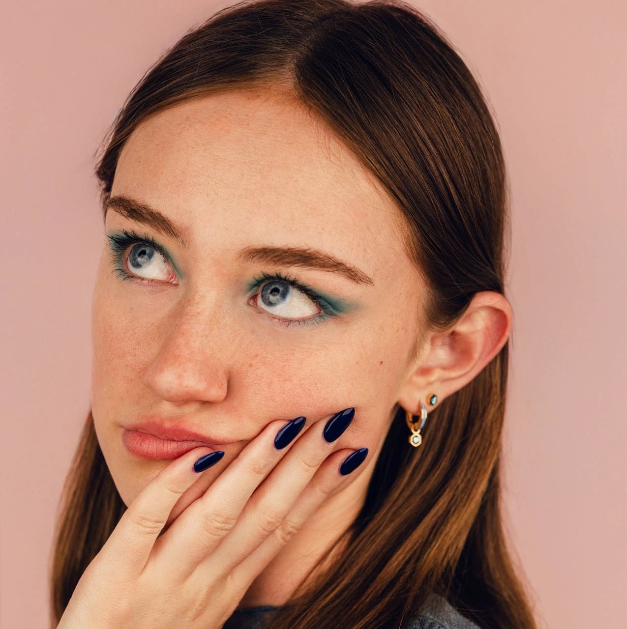 March Birthstone Stud Earrings by Oh Clementine
