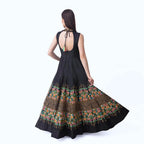 Kaylie Black Gown with Floral Embroidery by Raas