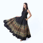 Kaylie Black Gown with Floral Embroidery by Raas