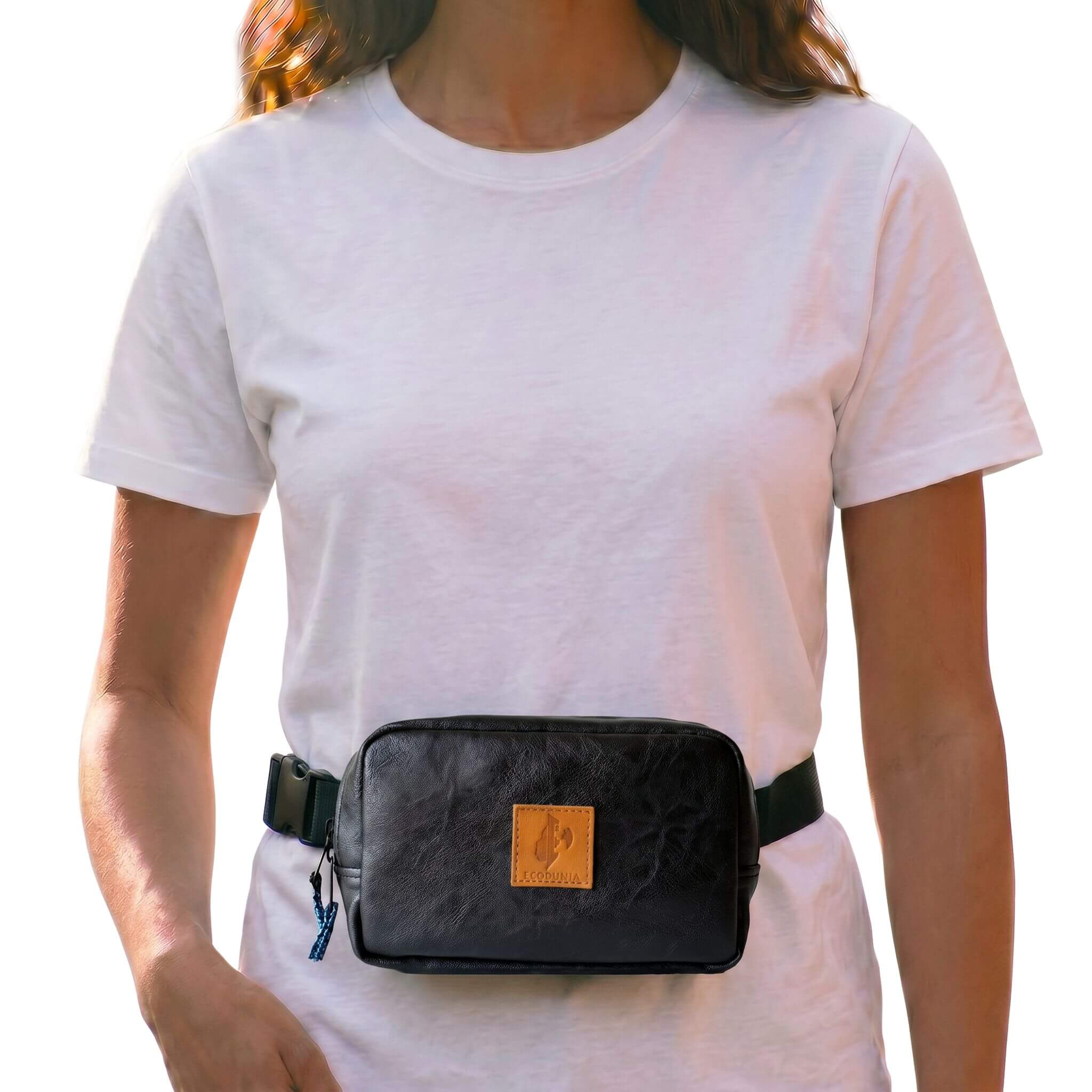 Vegan Leather Belt Bag for Men & Women, Crossbody Fanny Pack
