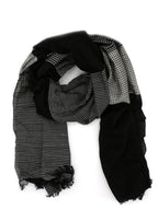 Black Patterned Block Scarf by Fair Anita