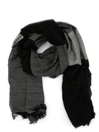 Black Patterned Block Scarf by Fair Anita