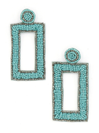 Bold Beaded Turquoise Earrings by Fair Anita