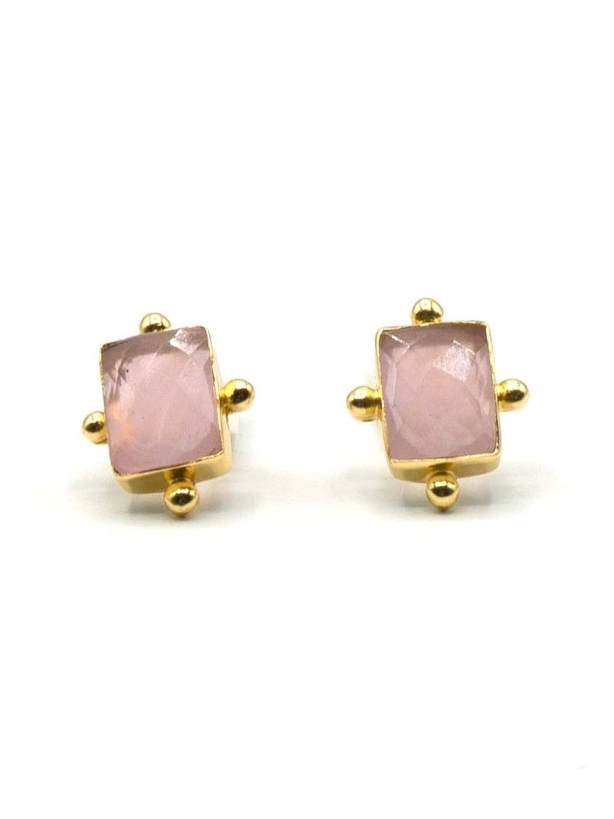 Blush and Brass Studs by Fair Anita