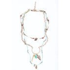 Bohemian Chic Faux Tusk & Horn Necklace 🐘 | Rustic Gold Faux Animal Inspired